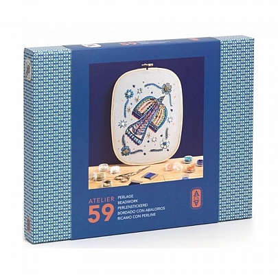 Atelier (No.59): Κεντάω με Χάντρες & Παγιέτες - Πουλί - Djeco