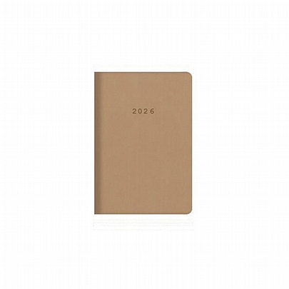 Ημερήσιο Ημερολόγιο Velvet 2026 - Beige (8x12) - Next