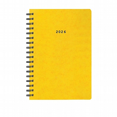 Ημερήσιο Ημερολόγιο Σπιράλ Prespan 2026 - Yellow (14x21) - Next