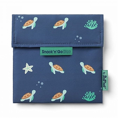 Διπλή Επαναχρησιμοποιούμενη Τσάντα για Σνακ - Turtle - Roll'eat