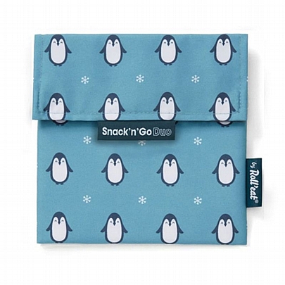 Διπλή Επαναχρησιμοποιούμενη Τσάντα για Σνακ - Penguin - Roll'eat
