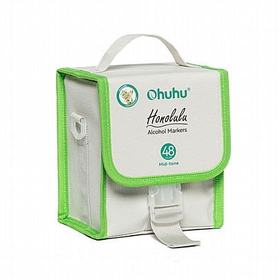 Art Markers: Σετ Μαρκαδόρων Honolulu Alcohol - Mid Tones Brush & Chisel (48 Χρωμάτων+1 Blender) - Ohuhu