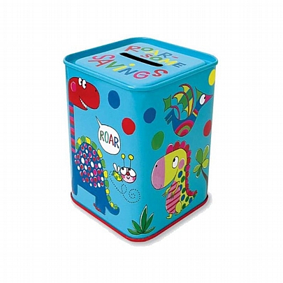 Κουμπαράς Mεταλλικός - Roar-Some Savings Dinosaurs (7.5x7.5x9) - Rachel Ellen