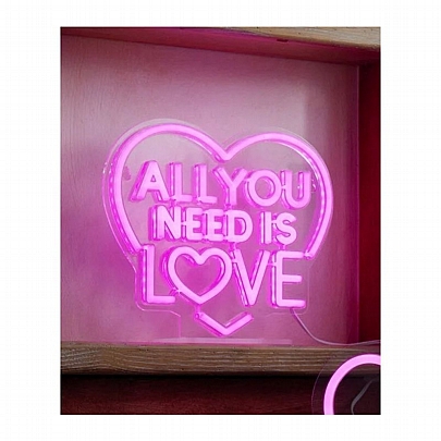 Φωτιστικό Neon Led - All you Need is Love - Legami
