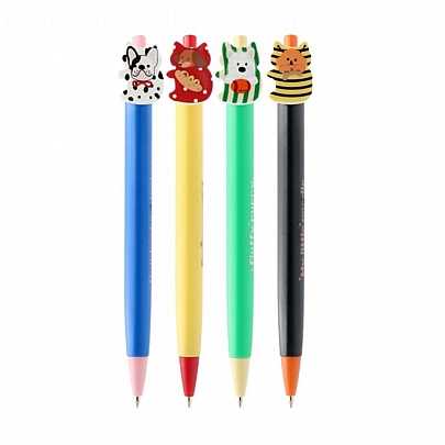 Στυλό Διαρκείας με Κουμπί Puppy Party - Μπλε (0.7mm) - M&G