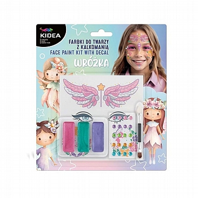 Σετ Ζωγραφικής Προσώπου με Τατουάζ & Στρας - Fairy - Kidea