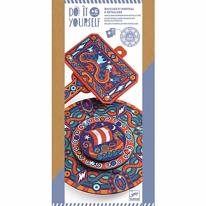 Do it Yourself: Φτιάχνω Ασπίδα & σφυρί με φύλλα χρυσού και αυτοκόλλητα - Djeco 