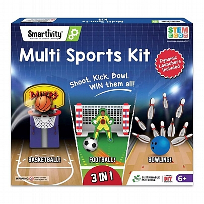 Do it Yourself: Κατασκευή Μπάσκετ, Ποδόσφαιρο, Μπόουλινγκ 3 σε 1 - Smartivity