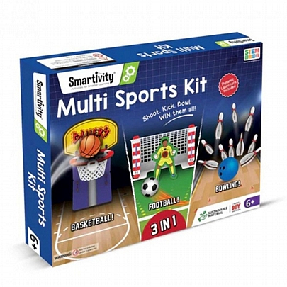 Do it Yourself: Κατασκευή Μπάσκετ, Ποδόσφαιρο, Μπόουλινγκ 3 σε 1 - Smartivity