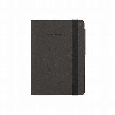 Σημειωματάριο ριγέ με λάστιχο (9x13) - Deep Graphite - Legami