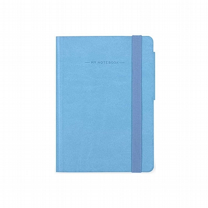 Σημειωματάριο ριγέ με λάστιχο (9x13) - Retro Blue - Legami