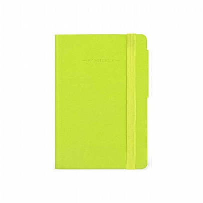 Σημειωματάριο ριγέ με λάστιχο (9x13) - Chartreuse - Legami