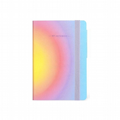 Σημειωματάριο λευκό με λάστιχο (9x13) - Aura - Legami