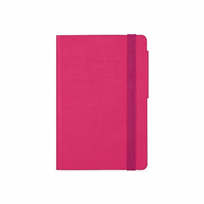 Σημειωματάριο λευκό με λάστιχο (9x13) - Raspberry - Legami