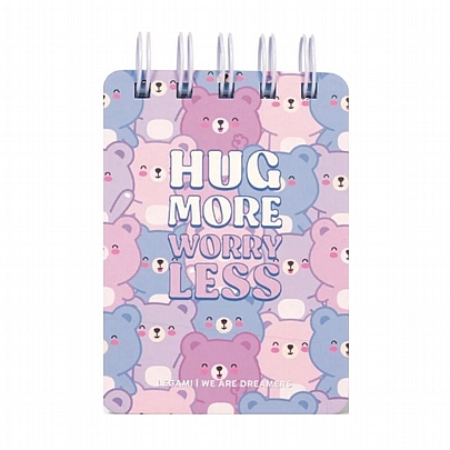 Σπιράλ Σημειωματάριο mini ριγέ - Teddy Bear (7x10) - Legami