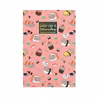 Σημειωματάριο ριγέ - Sushi Cat (14x21) - Legami