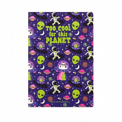 Σημειωματάριο ριγέ - Planet Space (14x21) - Legami