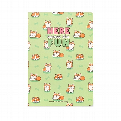 Σημειωματάριο ριγέ - Green Gorgi (14x21) - Legami