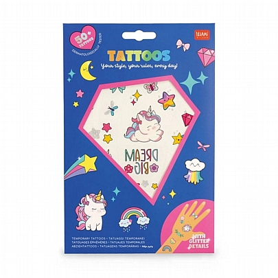 Τατουάζ με Glitter Λεπτομέρειες - Unicorn - Legami