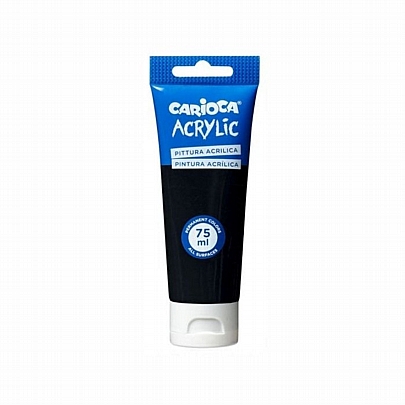 Ακρυλικό χρώμα - Black (75ml) - Carioca