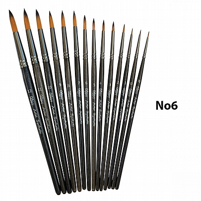 Συνθετικό Πινέλο ζωγραφικής στρόγγυλο Νο.6 - Groovy