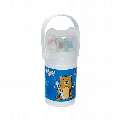 Κηρομπογιές Twist Υδατοδιαλυτές 12 χρωμάτων & Πινέλο (3 σε 1) - Groovy