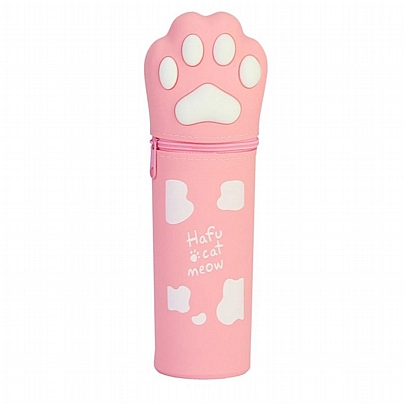 Κασετίνα Σιλικόνης - Pink Hafu Cat Meow - Starrydrip