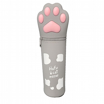 Κασετίνα Σιλικόνης - Grey Hafu Cat Meow - Starrydrip