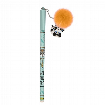 Στυλό που σβήνει με φιγούρα Wild Racoon - Μπλε (0.7mm) - Online