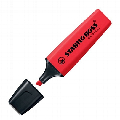 Μαρκαδόρος υπογραμμίσεως - Red - Stabilo Boss Original