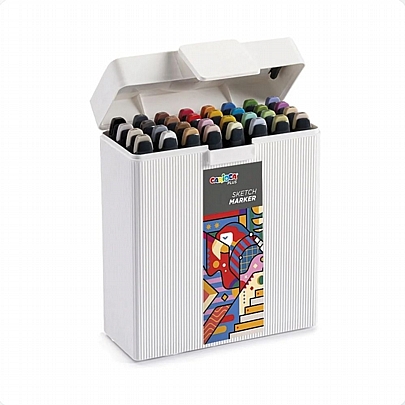 Sketch Marker: Σετ Μαρκαδόρων Οινοπνεύματος - Brush & Chisel (32 Χρωμάτων) - Carioca Plus