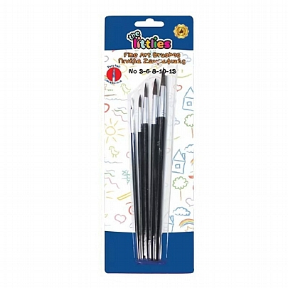 Σχολικό Σετ Πινέλων - Στρόγγυλα (5τμχ.) - The Littlies