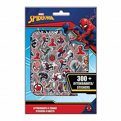Μπλοκ με αυτοκόλλητα Spiderman (300τμχ.) - Diakakis