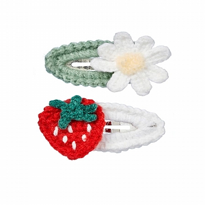 Τσιμπιδάκια Μαλλιών Vivy Strawberry & Flower (2τμχ.) - Souza