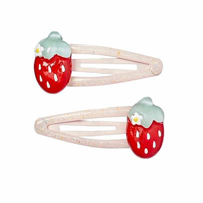 Τσιμπιδάκια Μαλλιών Elmi Strawberry (2τμχ.) - Souza