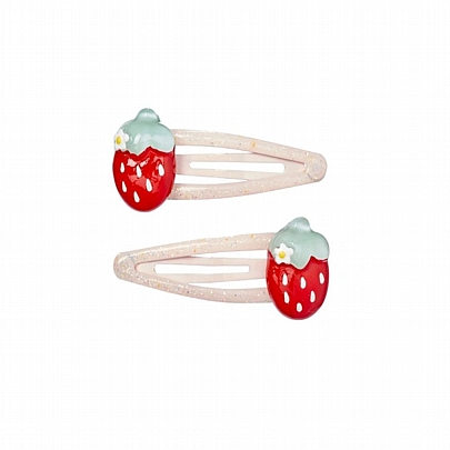 Τσιμπιδάκια Μαλλιών Elmi Strawberry (2τμχ.) - Souza