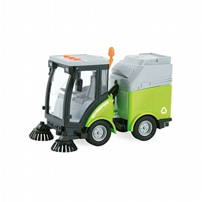 Όχημα Καθαρισμού Πράσινο 1:16 (Με ήχο, Φως & Κίνηση μέσω Τριβής) - Metropoli