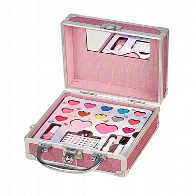 Μεγάλο Σετ Μακιγιάζ σε Βαλιτσάκι - Hearts - Souza