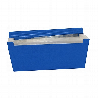 Ντοσιέ Φυσαρμόνικα με Λάστιχο 13 θέσεων Α5 - Μπλε (14x26εκ.) - Groovy Office
