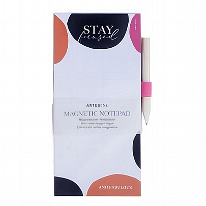 Μαγνητικό Σημειωματάριο Ριγέ με Μολύβι - Stay Focused (8x18) - ArteBene
