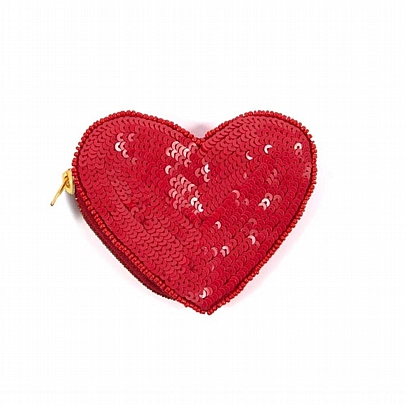 Χειροποίητο Πορτοφολάκι Κερμάτων με Πούλιες - Red Heart - ArteBene