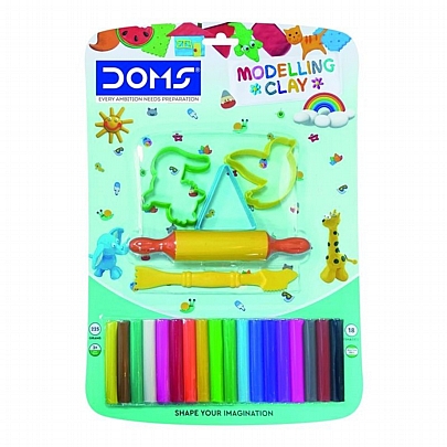 Σετ Πλαστελίνες με Καλούπια & Πλάστη (23τμχ.) - Doms