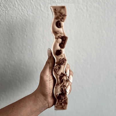 Πασχαλινή χειροποίητη λαμπάδα Αρωματική (24εκ.) - Toffee Caramel