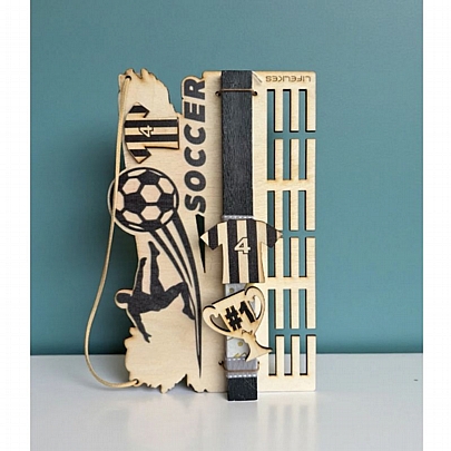 Πασχαλινή λαμπάδα Αρωματική Μαύρη (25εκ.) - Ξύλινο Κάδρο & Μαγνητάκια: Soccer Μαύρο