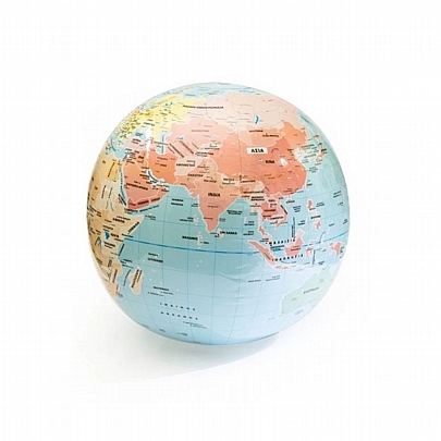 Φουσκωτή Υδρόγειος Σφαίρα: Χώρες & πόλεις του κόσμου (Δ:40εκ.) - Εκδόσεις Σαββάλας