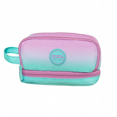 Κασετίνα (3 θήκες) - Pink & Light Blue - Polo Handle