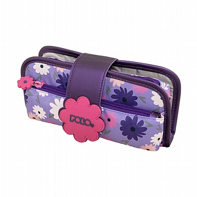 Κασετίνα Rubber (2 θήκες) - Flowers - Polo