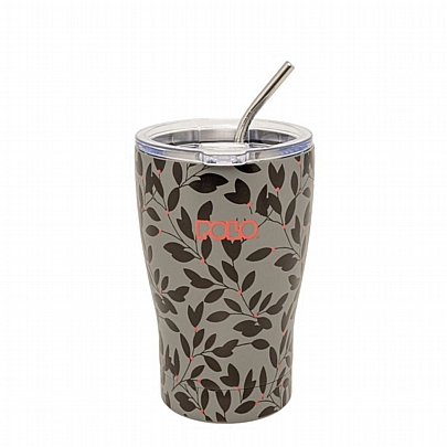 Κούπα Θερμός - Dark Leaf Pattern (350ml) - Polo