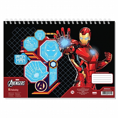 Μπλοκ ζωγραφικής σπιράλ A4 - Iroman (30Φ.) - Marvel