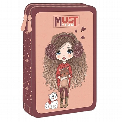 Κασετίνα γεμάτη (2 Θήκες) - Girl in Winter With Fur - Must